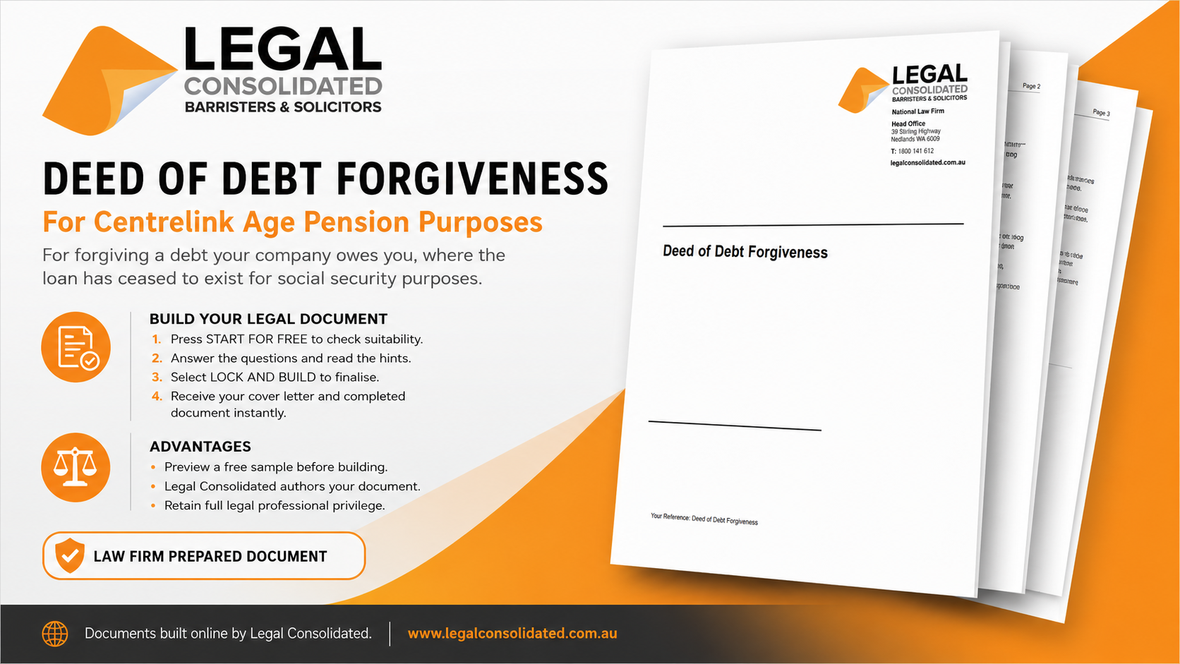 Forgive company debt to get centrelink