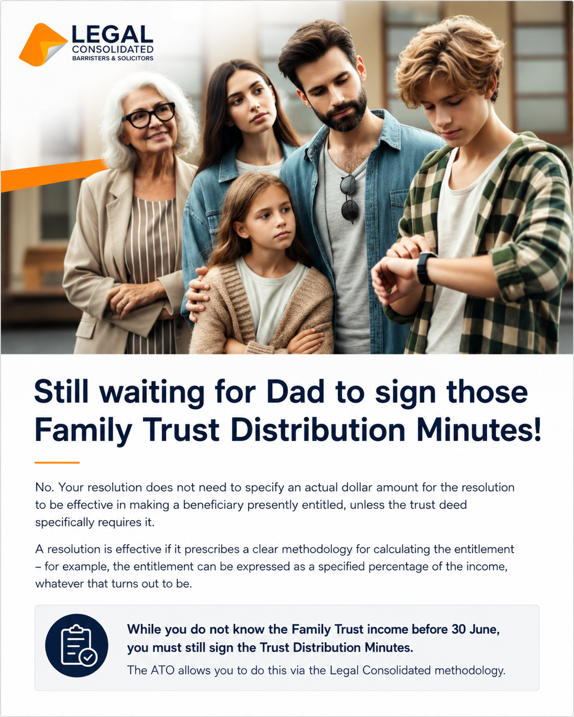 ATO allows you to sign Family Trust Minutes before 30 June