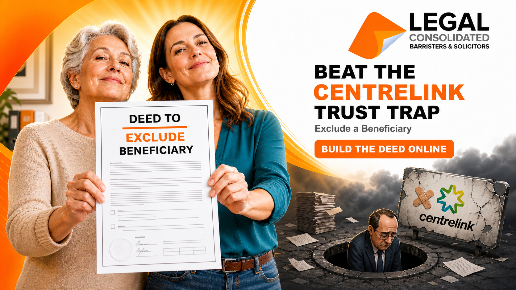 exclude a beneficiary from a family trust to get Centrelink